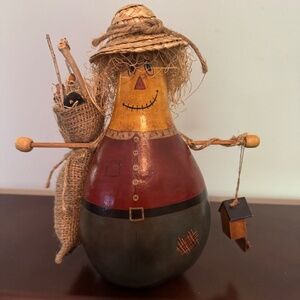 Scarecrow Gourd handpainted